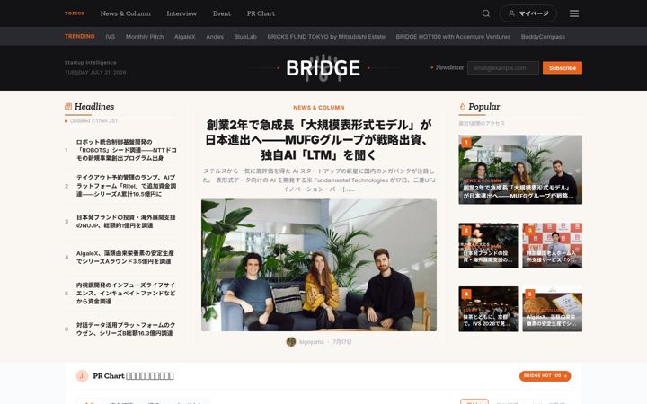 Screenshot of thebridge.jp