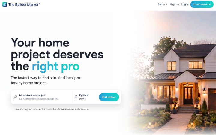 Screenshot of thebuildermarket.com