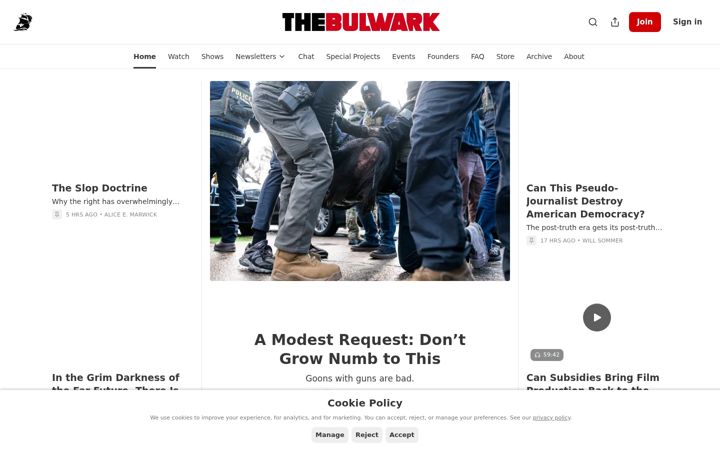Captura de pantalla de thebulwark.com
