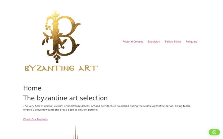 Screenshot di thebyzantineart.gr