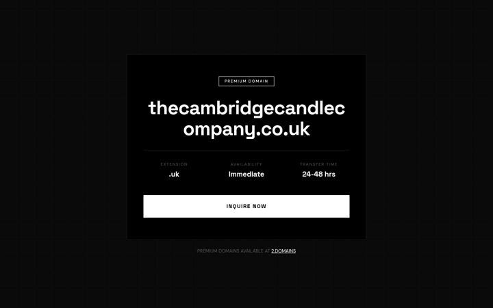 Screenshot of thecambridgecandlecompany.co.uk