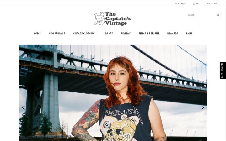 Screenshot of thecaptainsvintage.com
