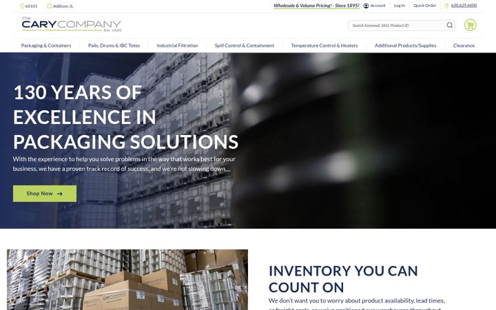Screenshot of thecarycompany.com