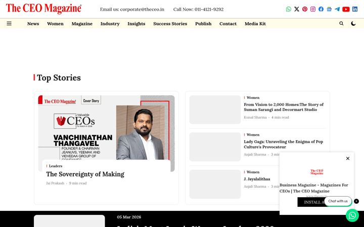 Screenshot of theceo.in