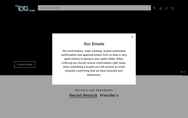 Screenshot of thecgrealm.com