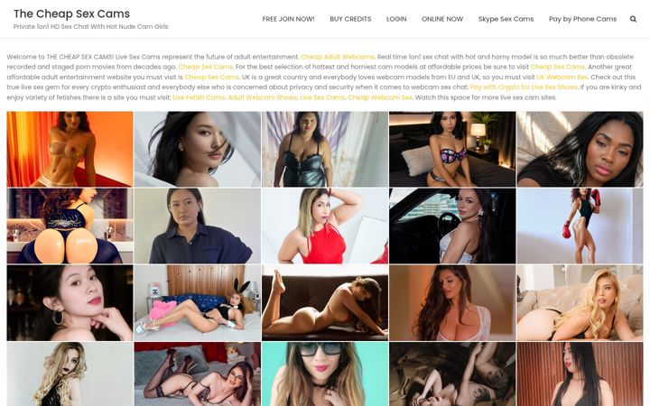Screenshot of thecheapsexcams.com
