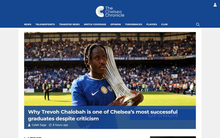 Screenshot of thechelseachronicle.com