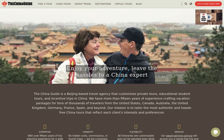 Ekraanipilt saidist thechinaguide.com