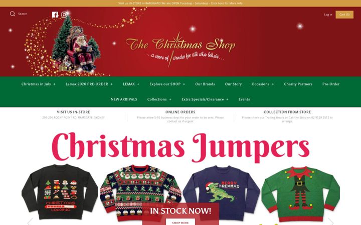 Screenshot of thechristmasshop.com.au