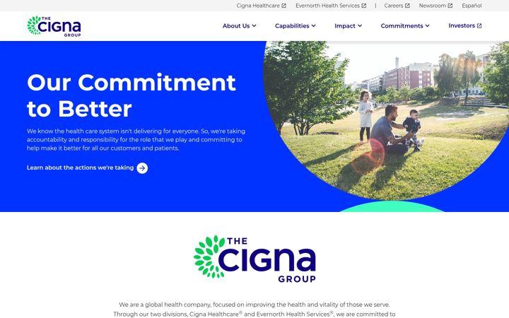 Screenshot of thecignagroup.com