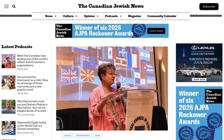 Screenshot of thecjn.ca