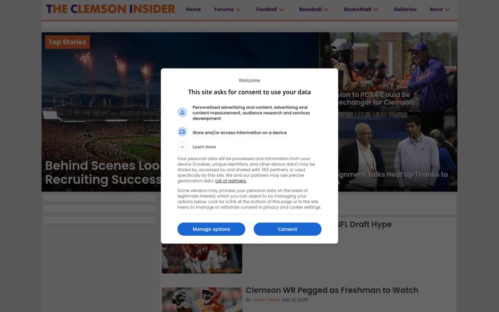 Screenshot of theclemsoninsider.com