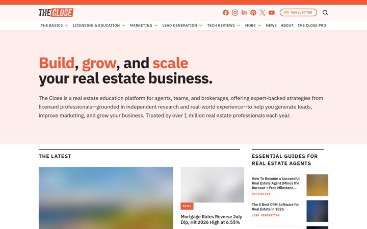 Screenshot of theclose.com