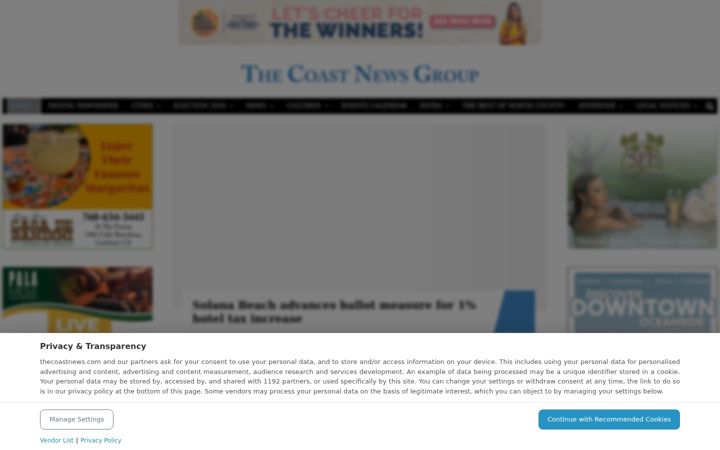 Screenshot of thecoastnews.com