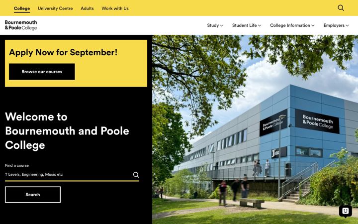 Screenshot di thecollege.co.uk