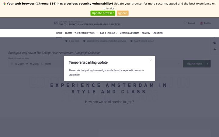 Screenshot di thecollegehotel.com