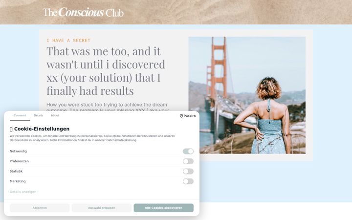 Screenshot of theconsciousclub.at
