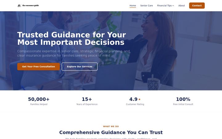 Screenshot of theconsumerguide.co