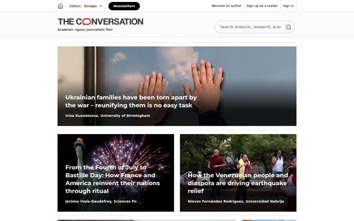 Skjermbilde av theconversation.com