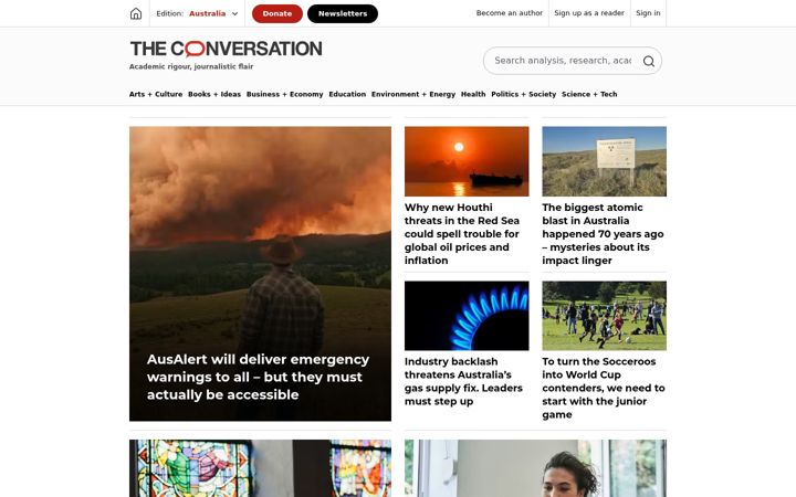 Ekrano kopija theconversation.edu.au