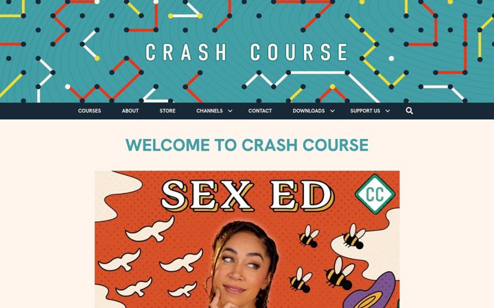 Skærmbillede af thecrashcourse.com