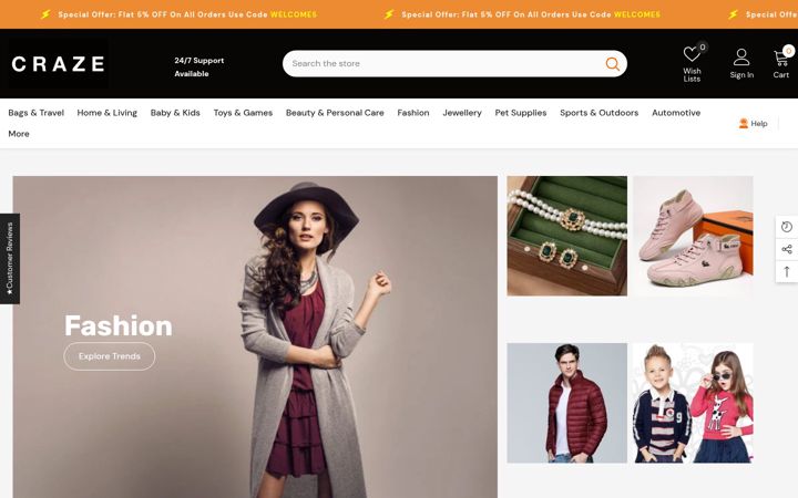 Screenshot of thecraze.in