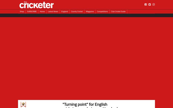 Screenshot of thecricketer.com