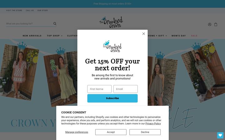 Screenshot of thecrookedcrowntx.com