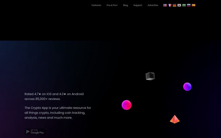 Screenshot of thecrypto.app