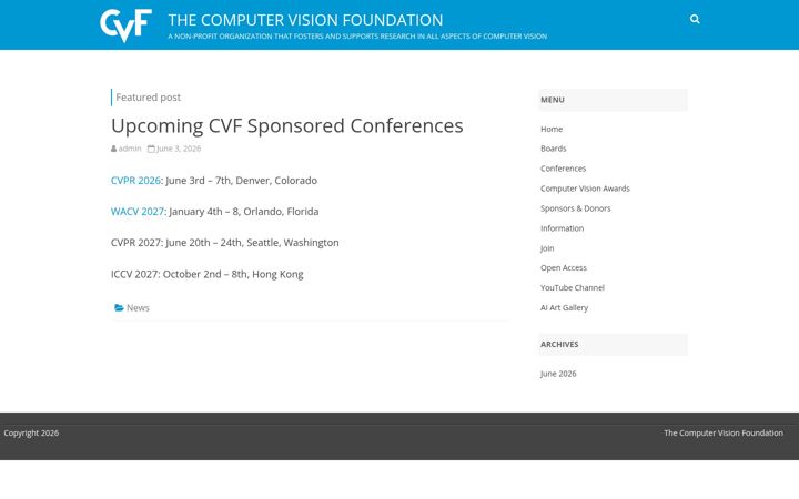 Ekrano kopija thecvf.com