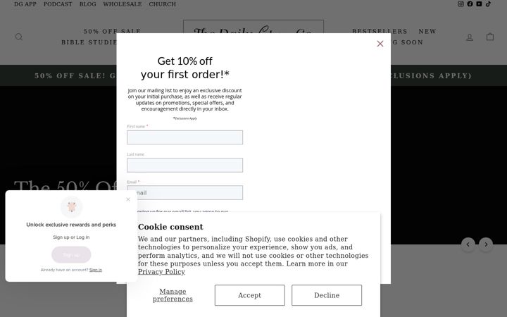 Screenshot of thedailygraceco.com