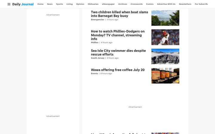 Screenshot of thedailyjournal.com