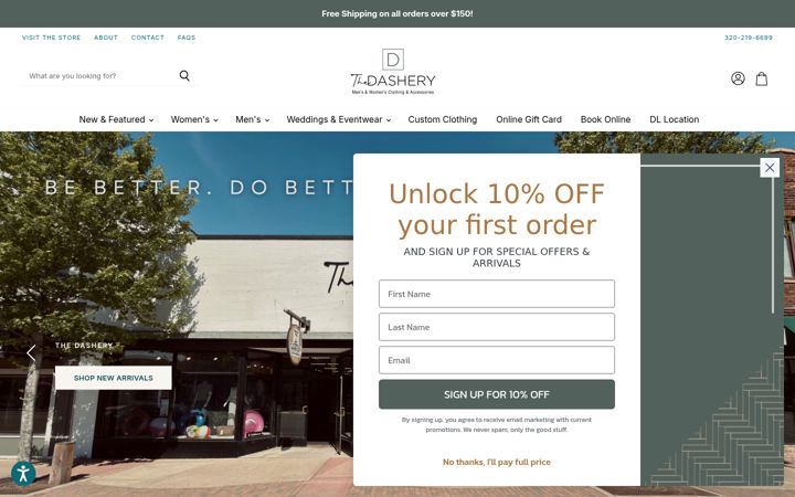 Screenshot of thedashery.com