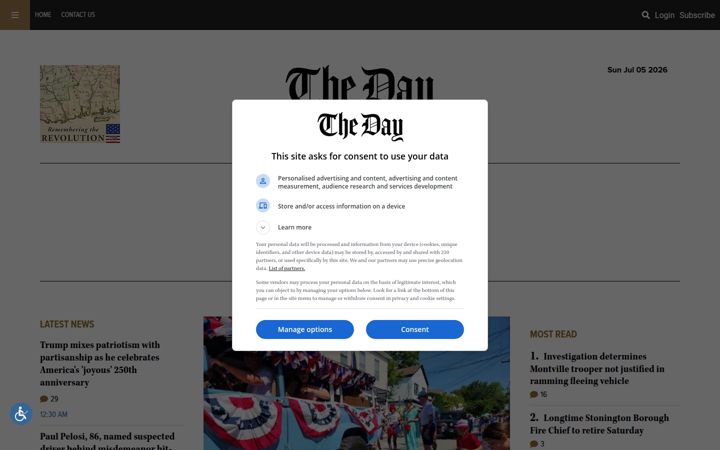 Screenshot of theday.com