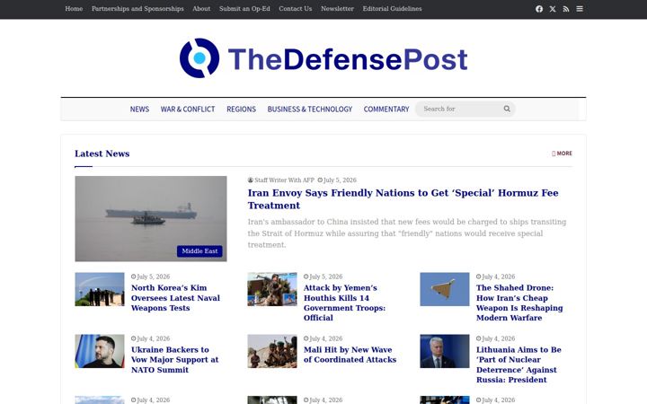 Capture d'écran de thedefensepost.com