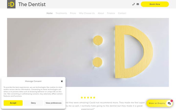 Screenshot ta' thedentistbalham.com