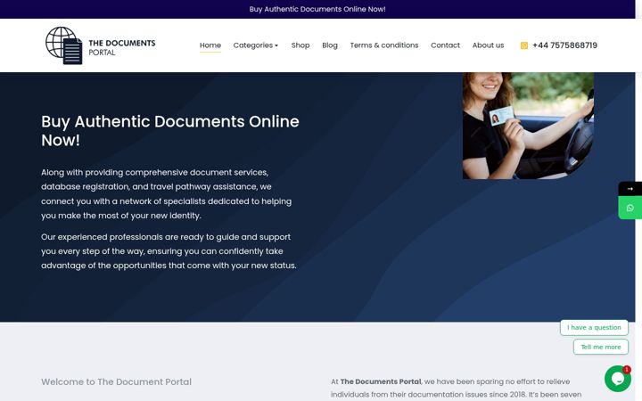 Screenshot of thedocumentsportal.com