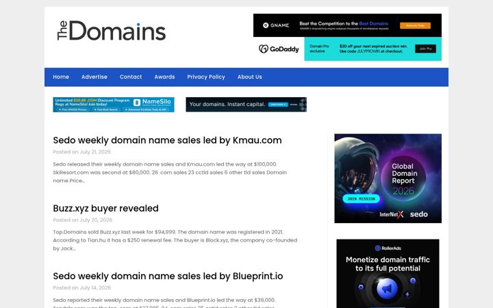 Screenshot of thedomains.com