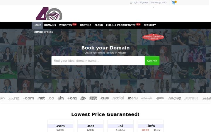 Screenshot of thedomainsaver.com