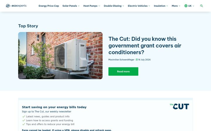 Screenshot of theecoexperts.co.uk