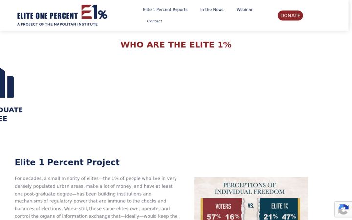 Snímek obrazovky theeliteonepercent.org