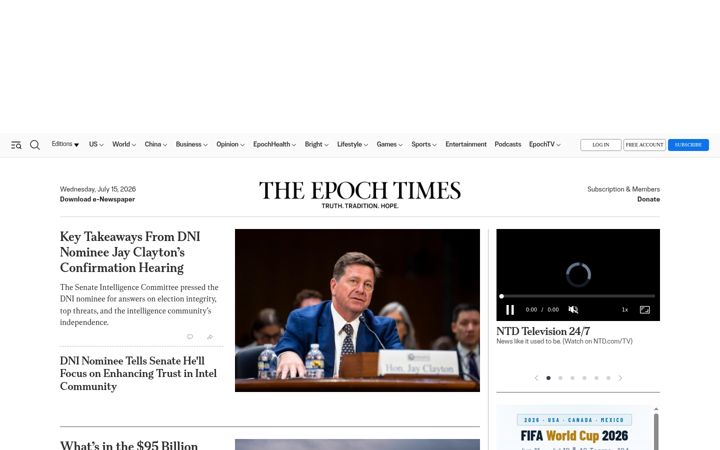 Screenshot di theepochtimes.com