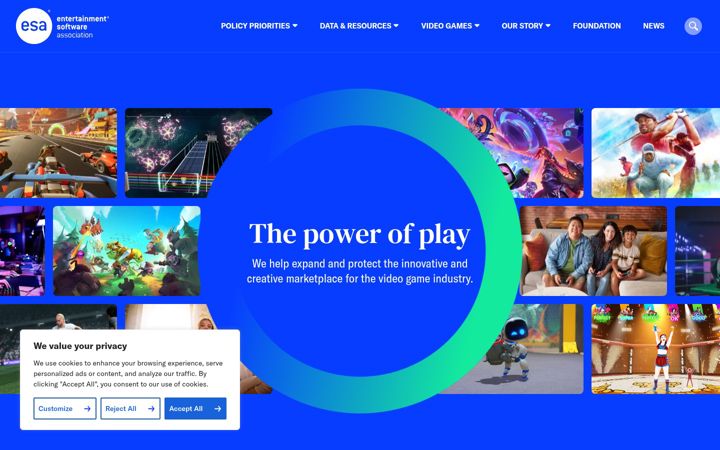 Screenshot of theesa.com