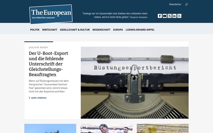 Képernyőkép: theeuropean.de