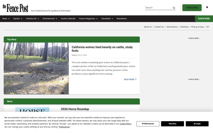 Screenshot of thefencepost.com