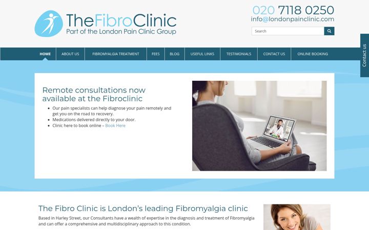 Skjámynd af thefibroclinic.com