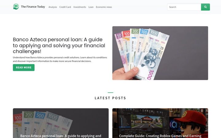 Screenshot of thefinancetoday.com