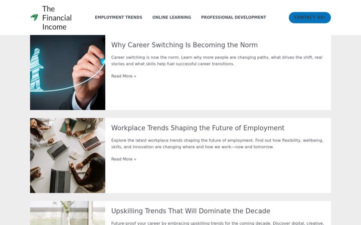 Screenshot of thefinancialincome.com