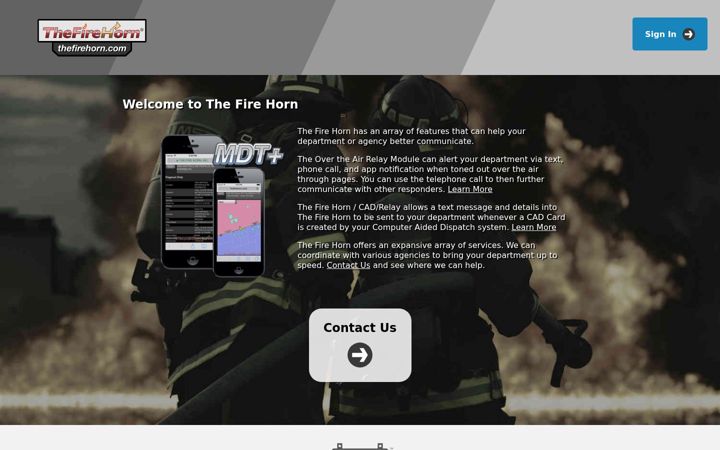 Screenshot of thefirehorn.com