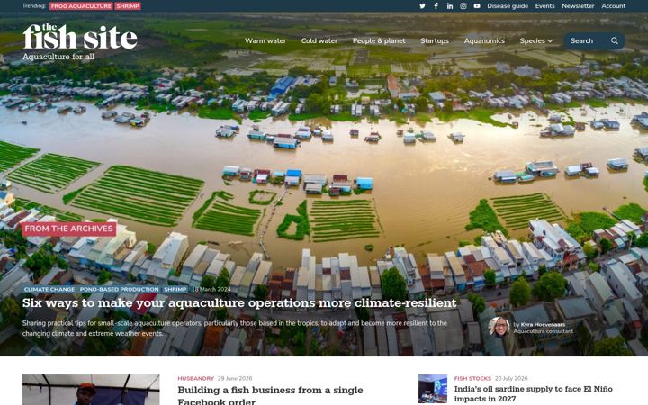 Screenshot of thefishsite.com